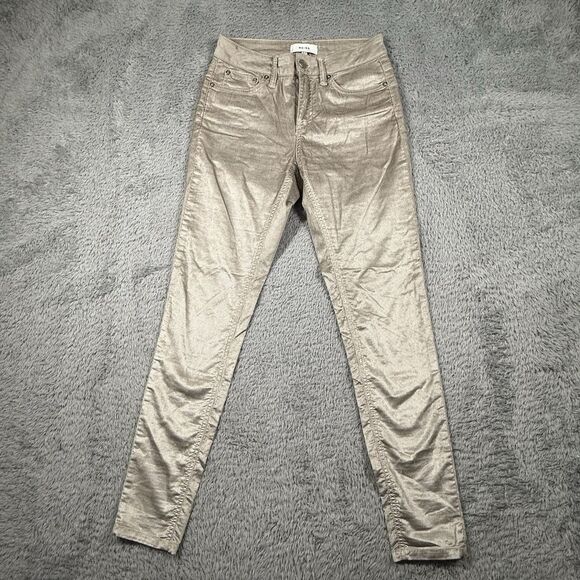 Reiss Pants - Reiss Metallic Silver Skinny Trousers